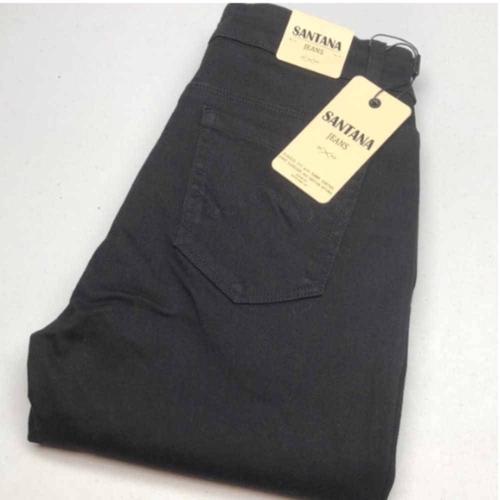 NWT BLACK SANTANA CLASSIC FIT WITH CUFF JEANS 8/29x25 ⭐️